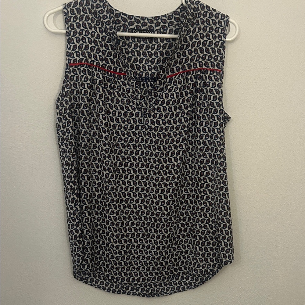 Papermoon Black and White Sleeveless Blouse